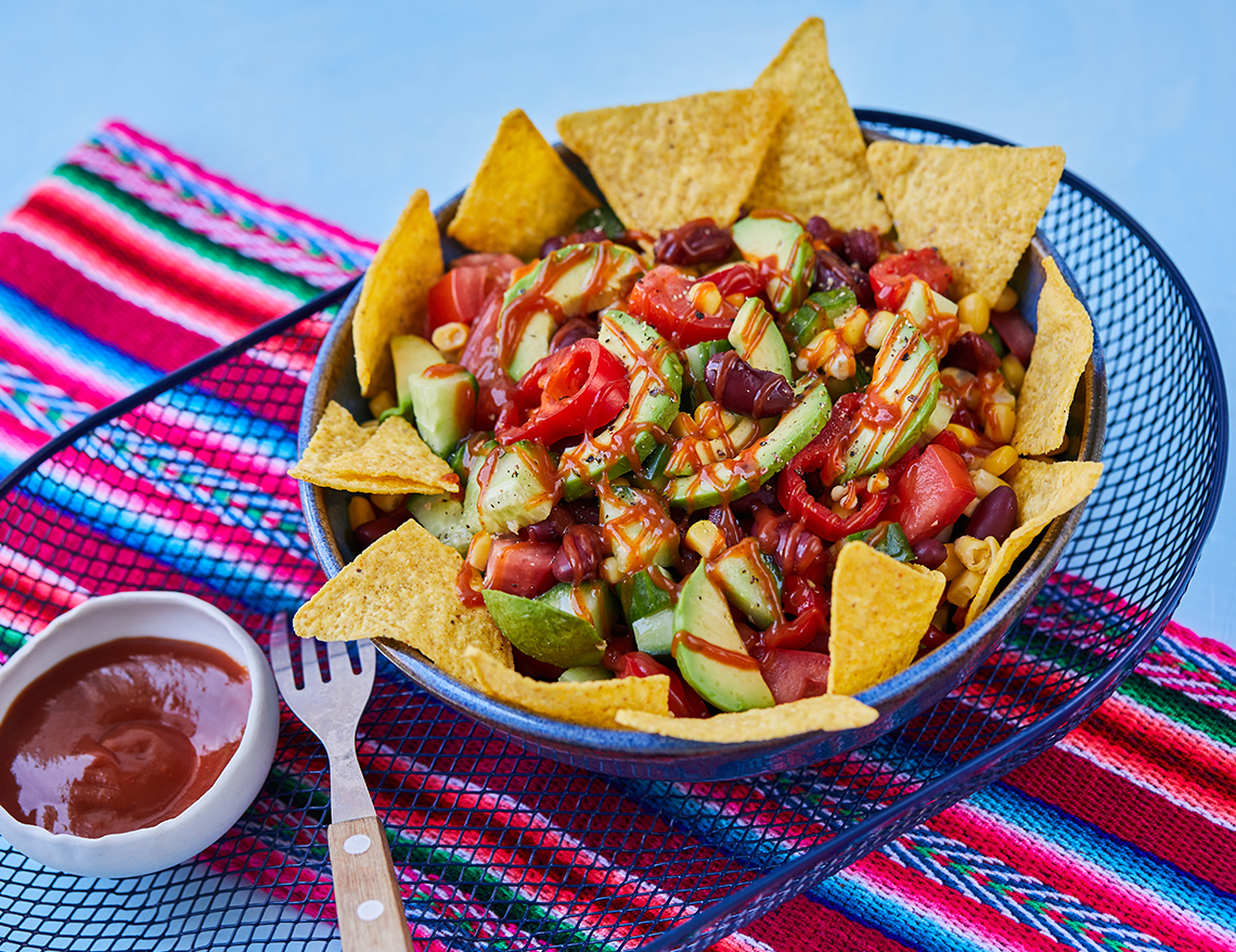 Mexikói saláta - tortilla chips-szel 