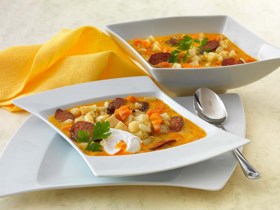 Sausage soup from Csókakő Sausage soup from Csókakő