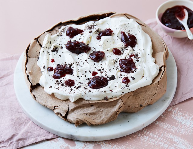 Csokoládés pavlova - tejszínes mascarponekrémmel 