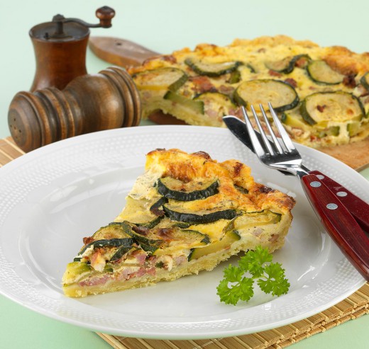 Courgette quiche