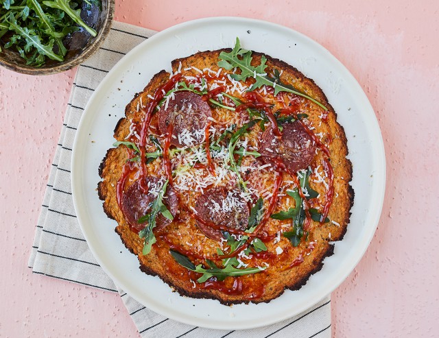 Lisztmentes karfiolpizza