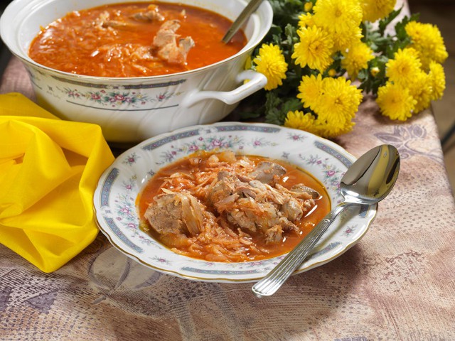Pork fest cabbage soup 