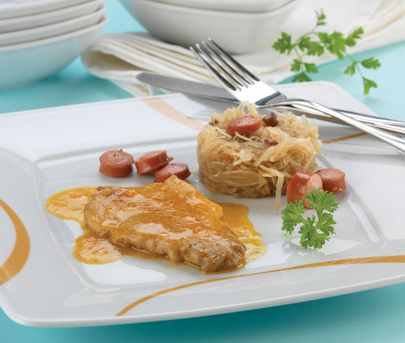 Alsatian pork chops